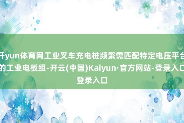 开yun体育网工业叉车充电桩频繁需匹配特定电压平台的工业电板组-开云(中国)Kaiyun·官方网站-登录入口
