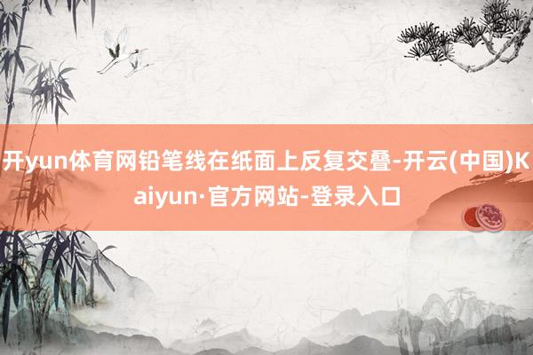 开yun体育网铅笔线在纸面上反复交叠-开云(中国)Kaiyun·官方网站-登录入口